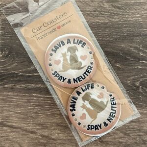 Save a Life Car Coasters